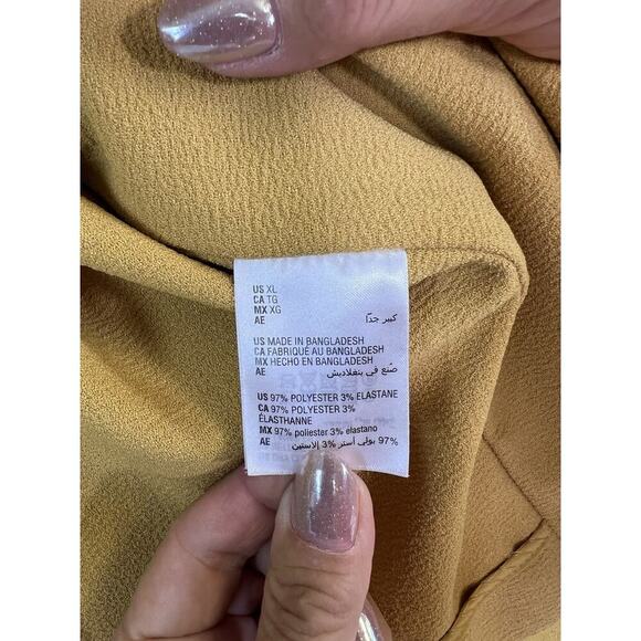 Womens Mustard Yellow 2 Pc Pant Suit Sz XL Corpcore Office Siren - Picture 12 of 14